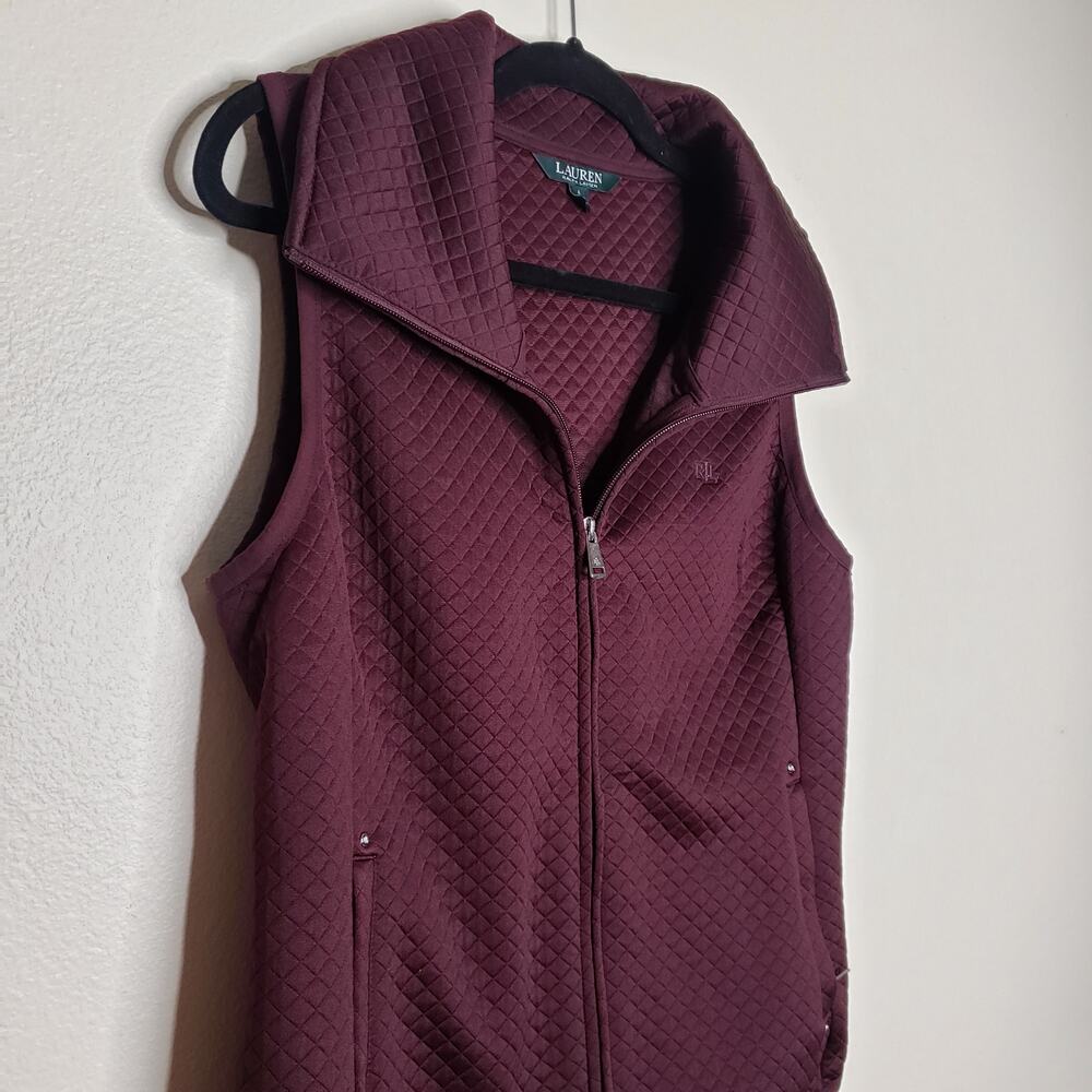 Lauren Ralph Lauren| Burgundy Vest - Picture 3 of 8